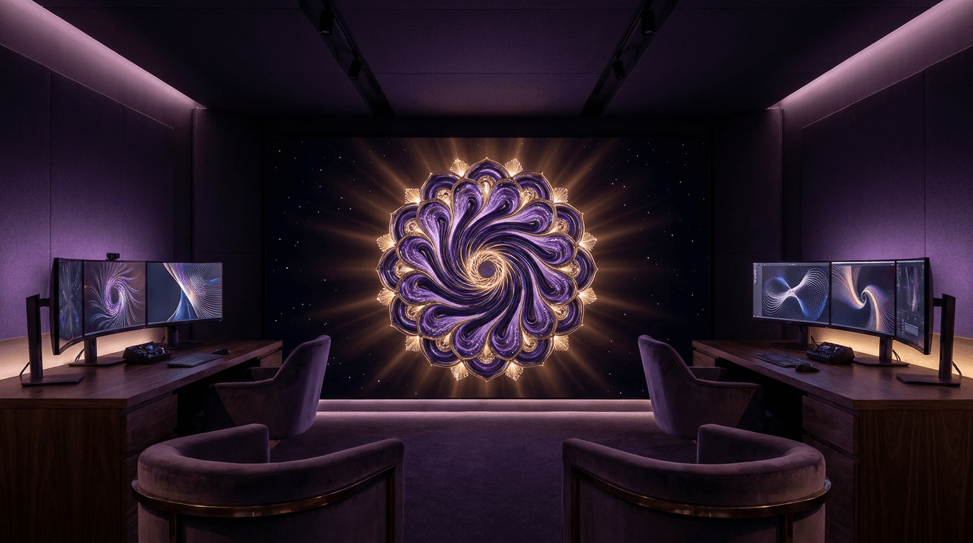 Vivid Void — premium coloring studio atmosphere
