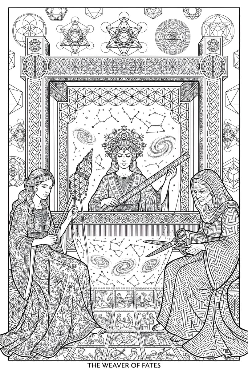 Sacred Feminine 01 — coloring page