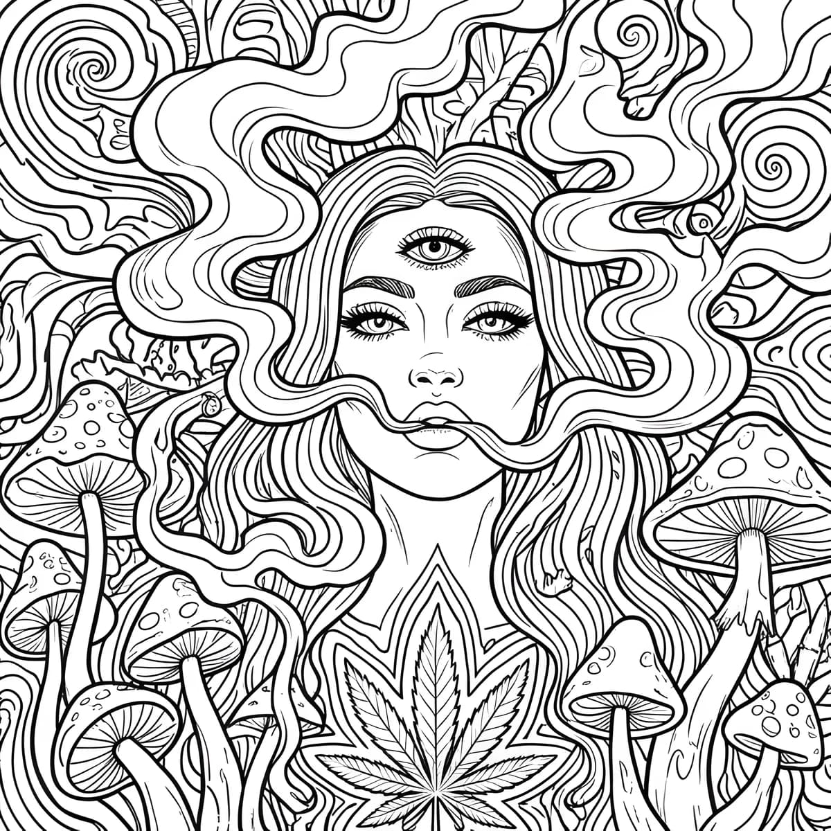 Garden of Visions — coloring page