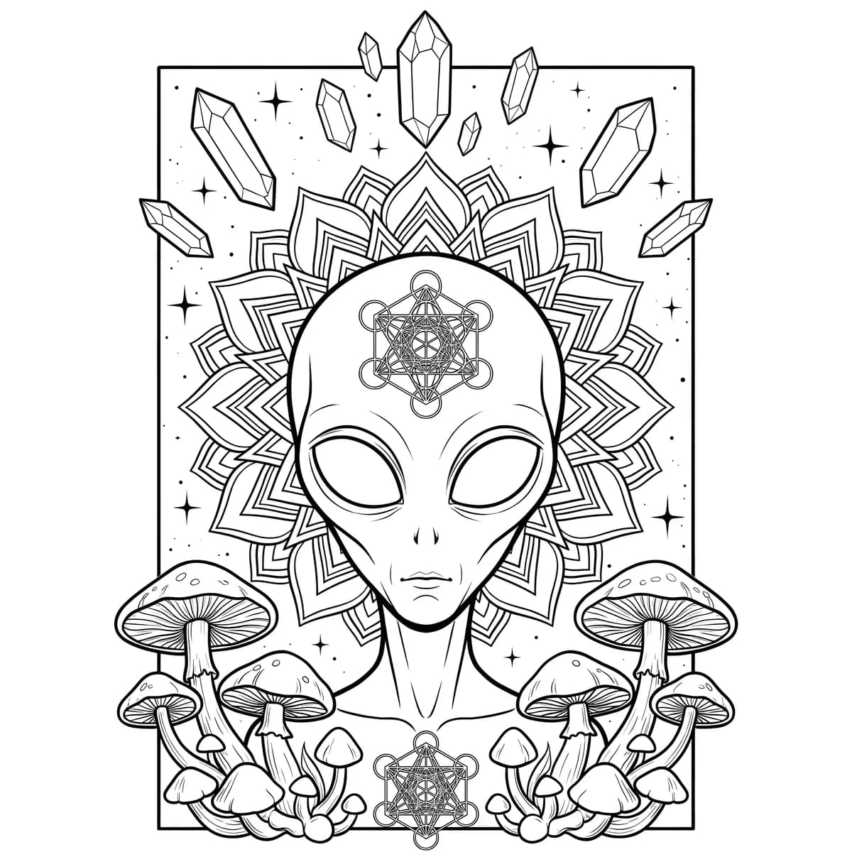 The Metatron Crown — coloring page