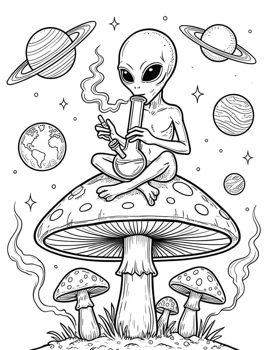 Throne of Spores — coloring page