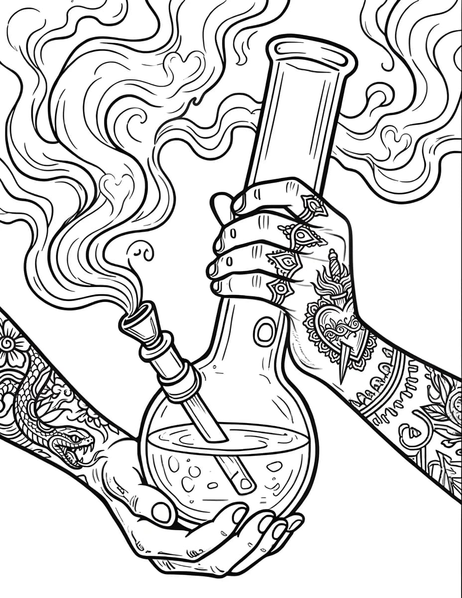 Tattooed Toke — coloring page