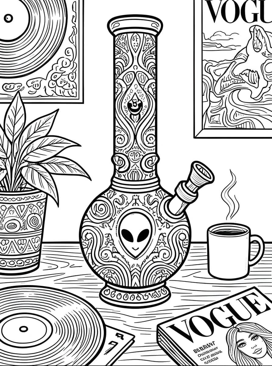 Bong Magazine — coloring page