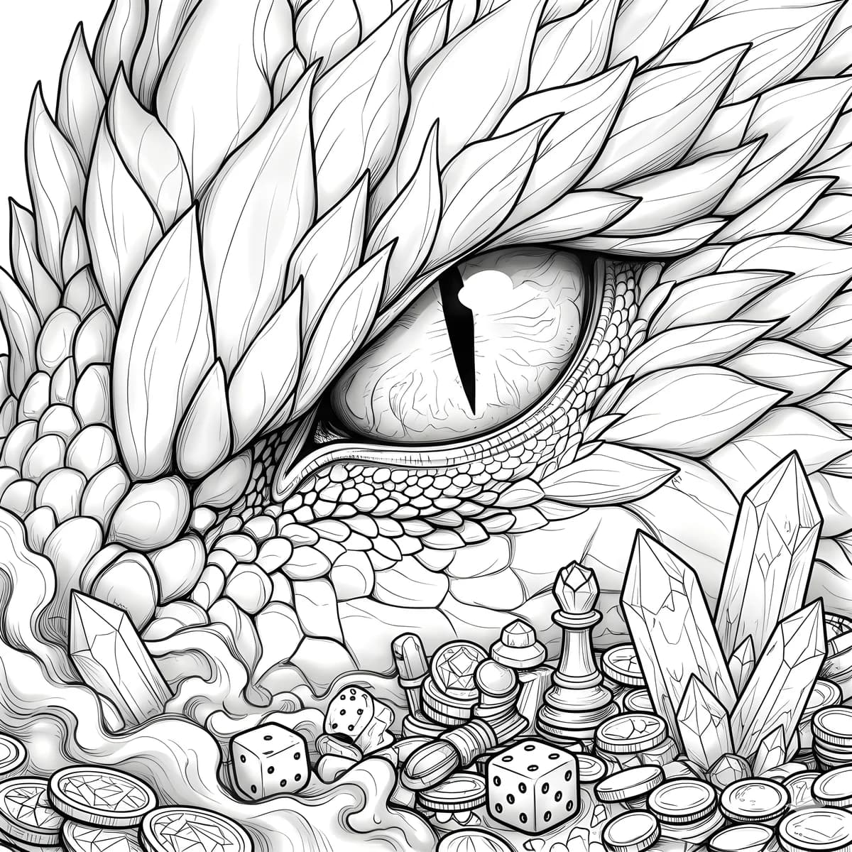 Dragon's Gamble — coloring page