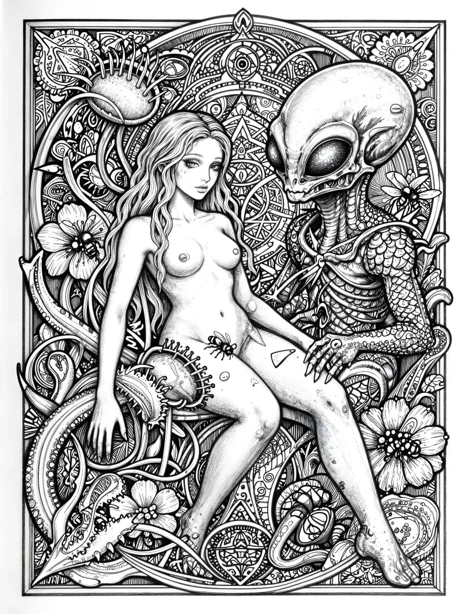 First Encounter — coloring page