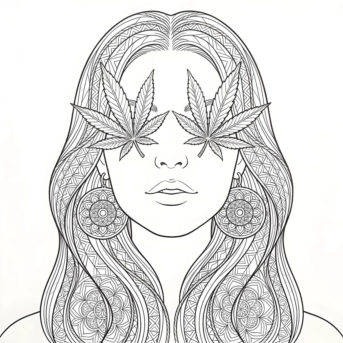 Blind to All But Bliss — coloring page