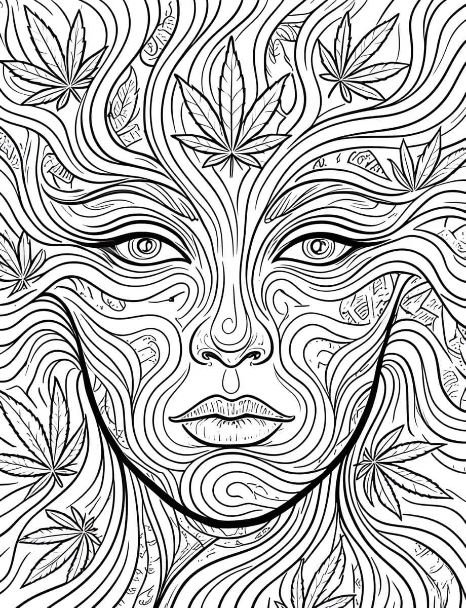 Herbal Veil — coloring page