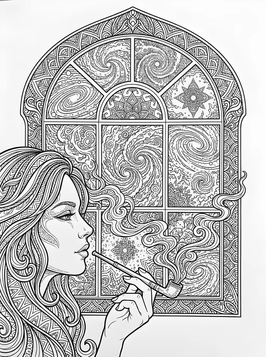 The Pipe Window — coloring page