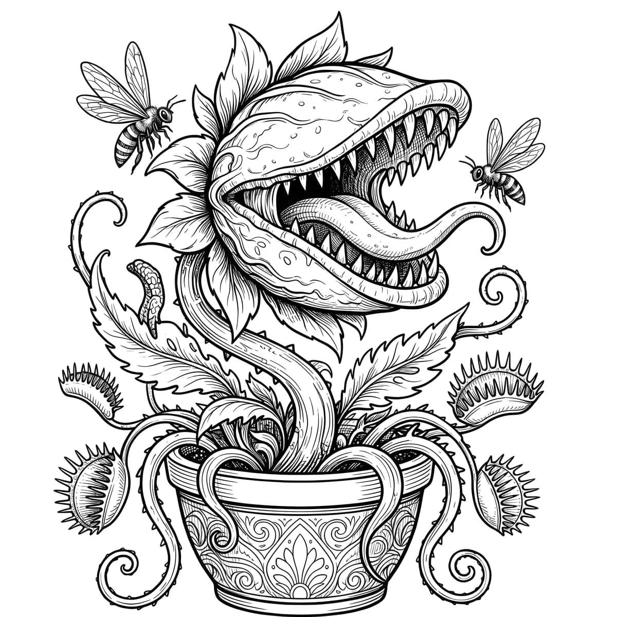 The Hungry Pot — coloring page