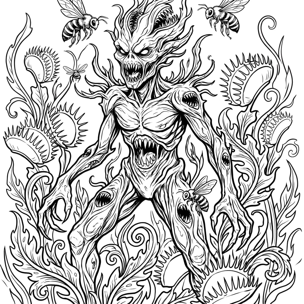 Carnivore Demon — coloring page