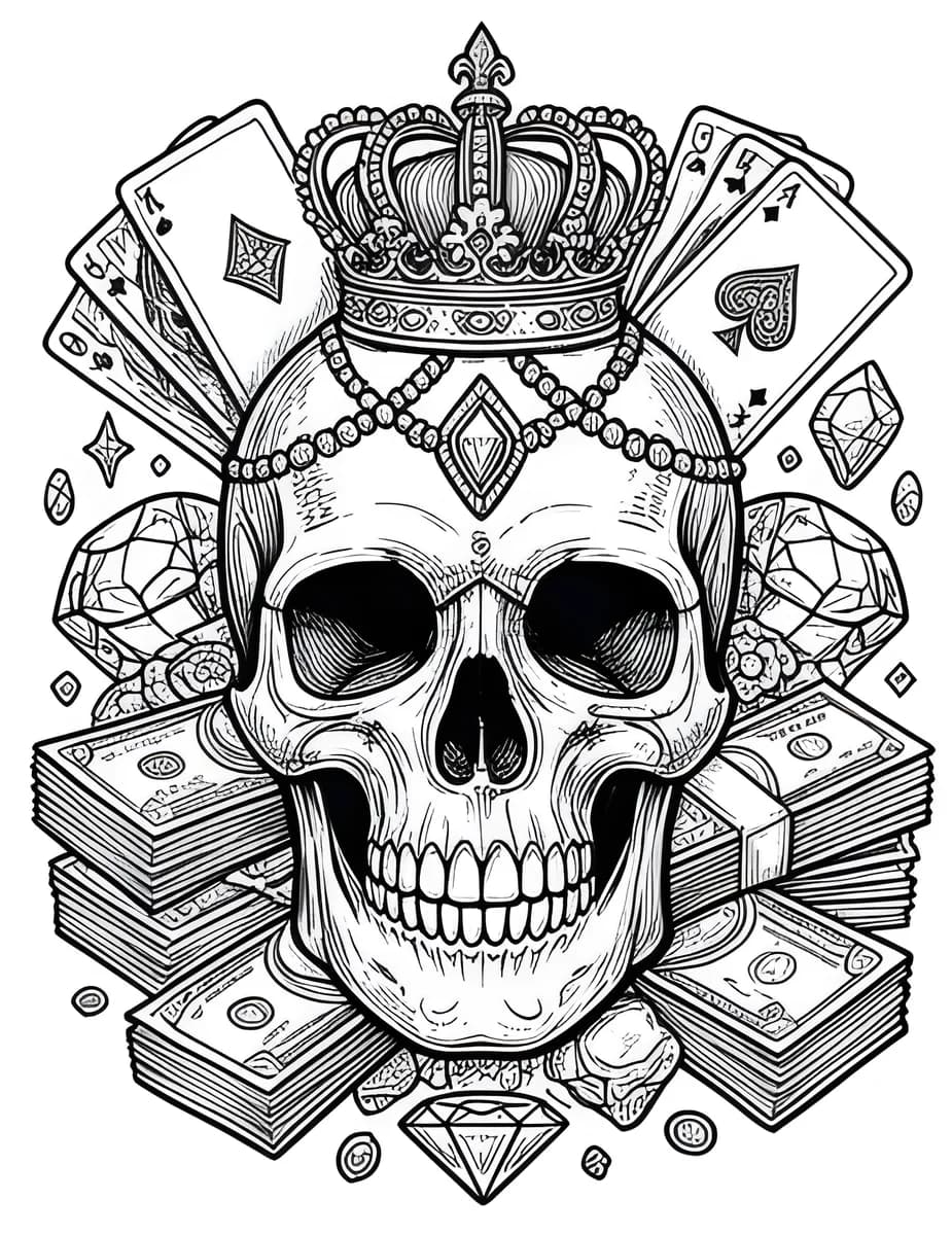 King of the Pot — coloring page