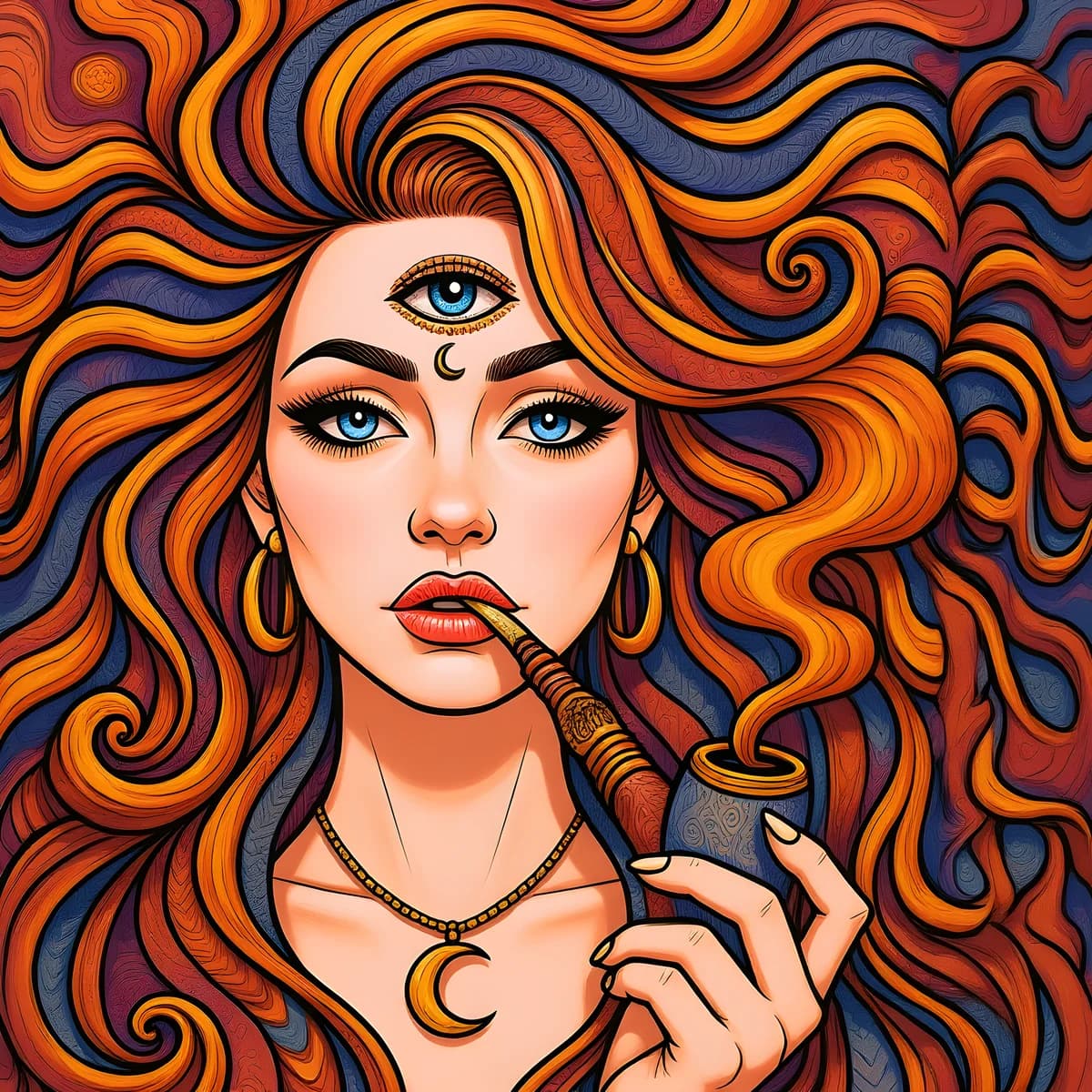The Smoke Witch — colored by Vivid Void community