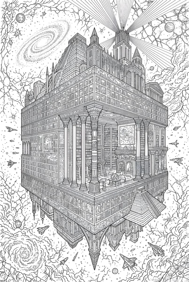 Celestial Palace — coloring page