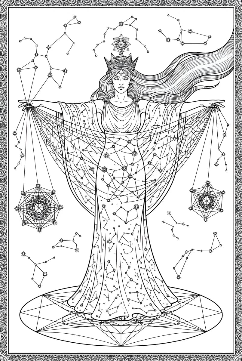 Constellation Weaver — coloring page