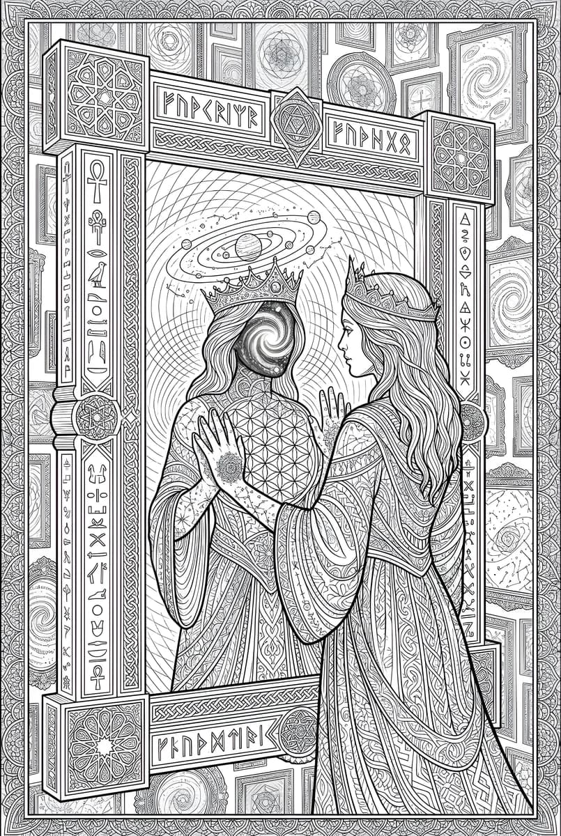 Cosmic Mirror — coloring page