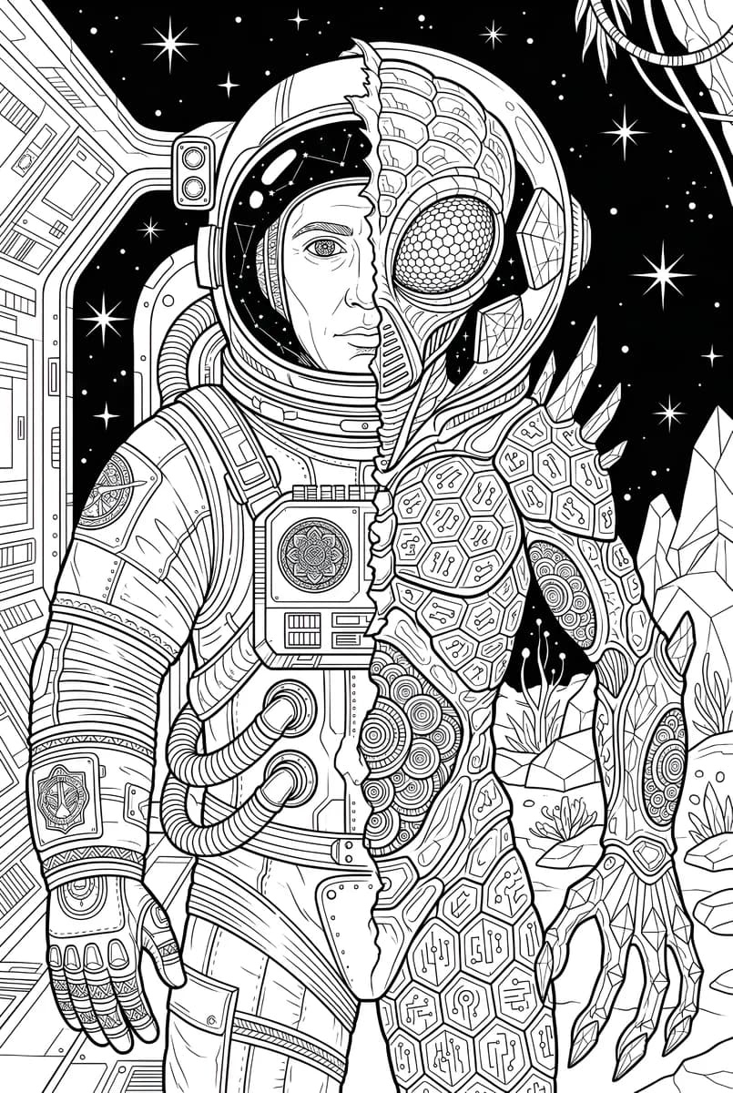 First Contact Duality — coloring page