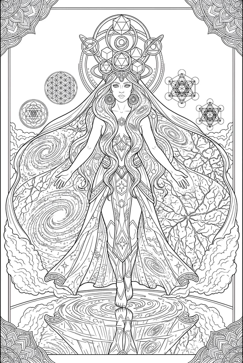 Galaxy Empress — coloring page