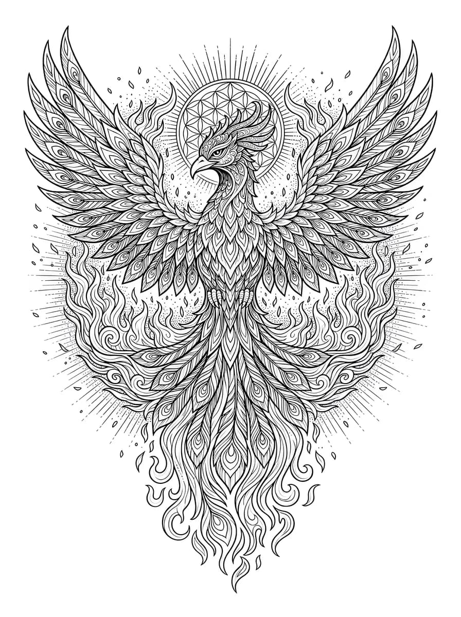 Reborn — coloring page
