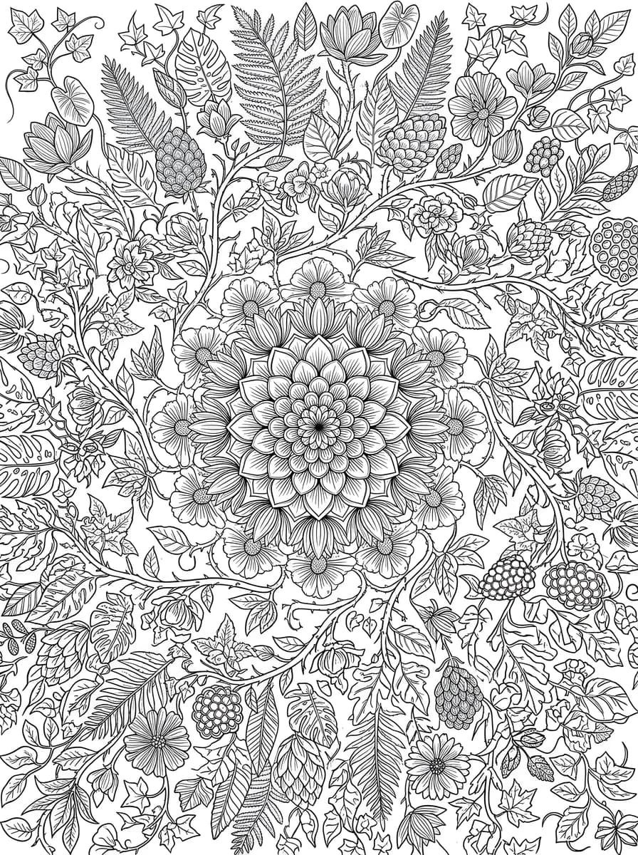 Sacred Bloom — coloring page
