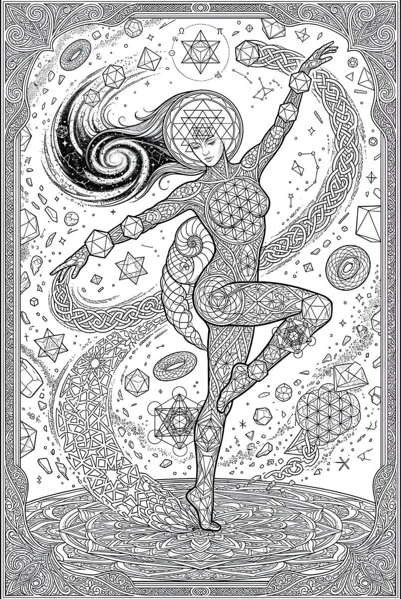 Sacred Dancer — coloring page