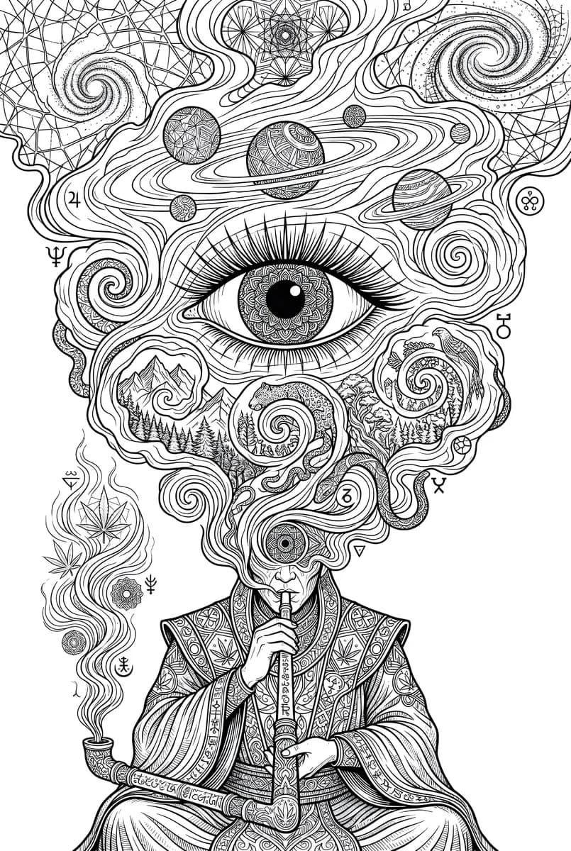 Third Eye Shaman — coloring page