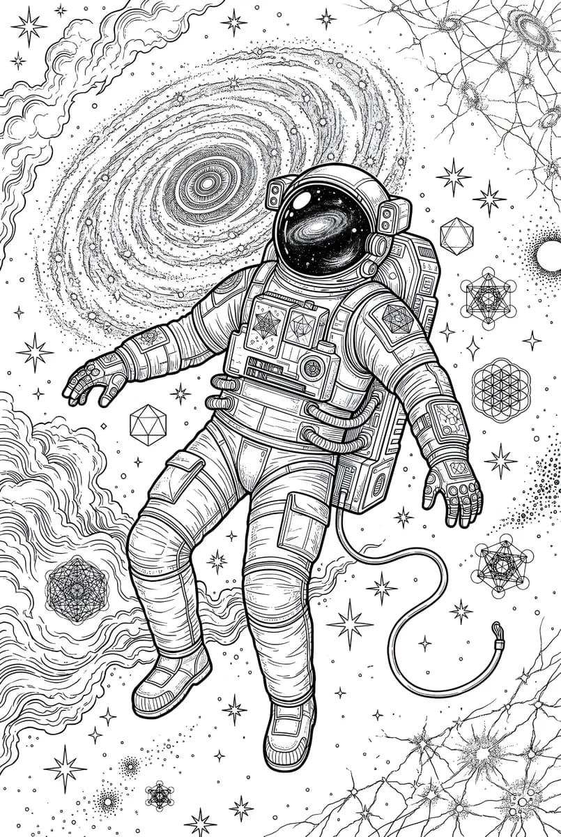 Spacewalk 2 — coloring page
