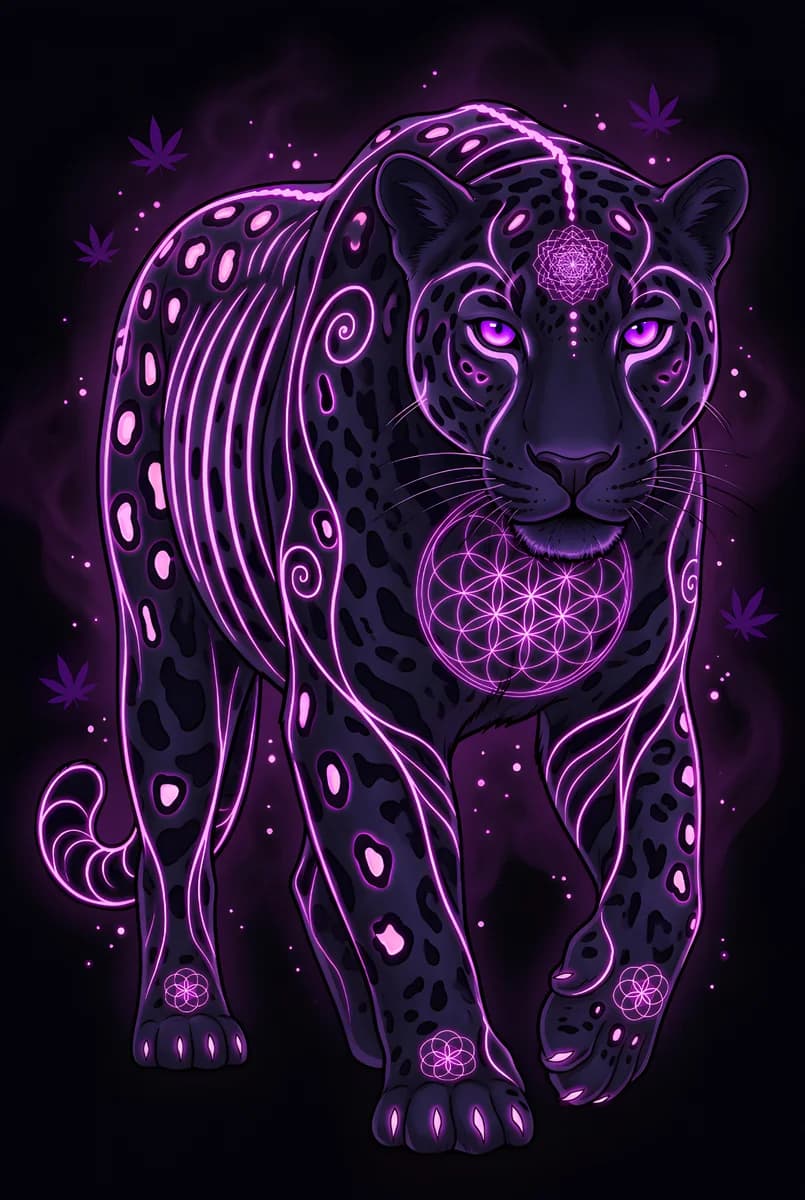 Neon Jaguar 2 — colored reference