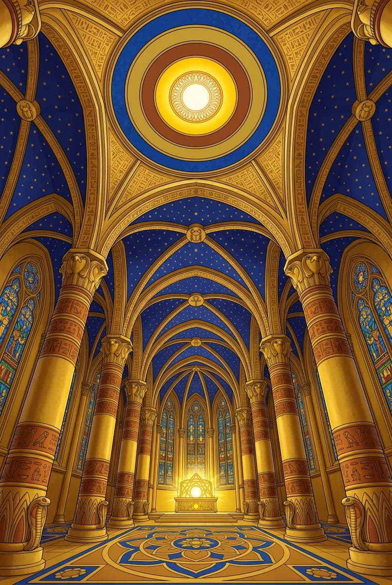 Sacred Cathedral — colored reference