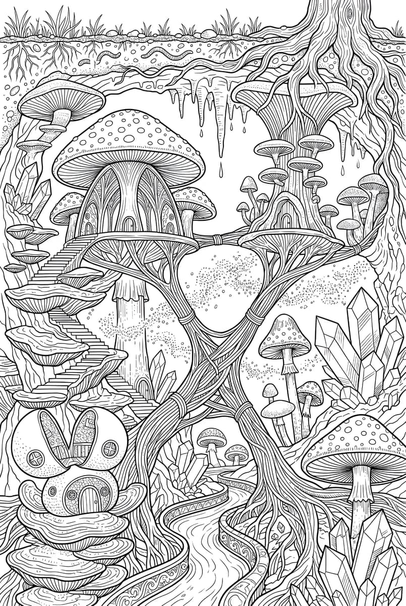 Mushroom Kingdom 2 — coloring page