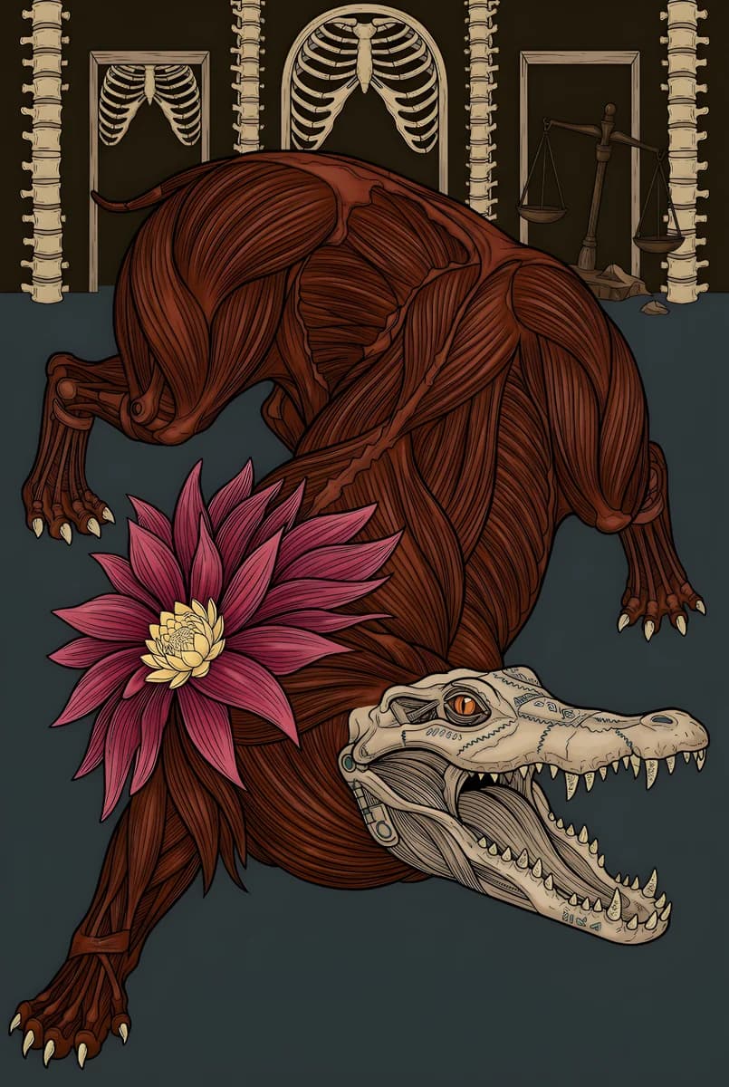 Flayed Crocodile 2 — colored reference