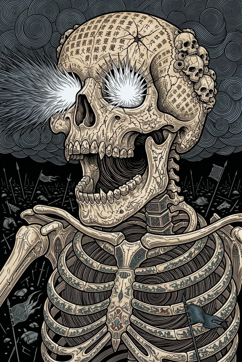 Skull Warrior 2 — colored reference